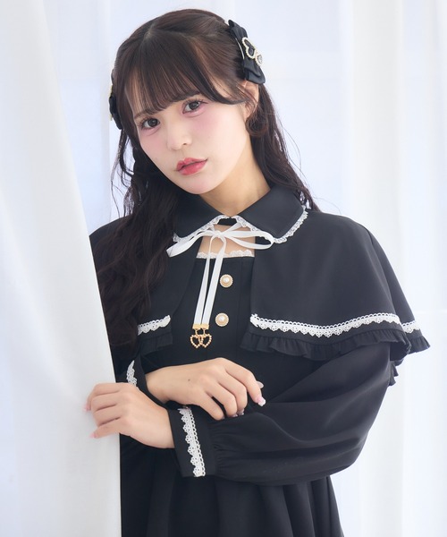 ROJITA(ロジータ)の「裾レースケープワンピース(ワンピース・レディース・ブラック/ミント/ホワイト・FREE)」の18枚目の写真