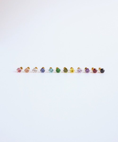 TUWAKRIM(トゥワクリム)の「【TUWAKRIM】ジルコニア縦づめピアス(ピアス(両耳用)・レディース・ベージュ系その他/ブラック/クリア/ブルー/ライトピンク/ライトブルー/イエロー/ライトパープル/パープル/レッド/ライトグリーン/グリーン・FREE)」の22枚目の写真