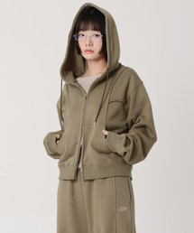 PIECEMAKER（ピースメーカー）の「ローカットヘビースウェットジップアップフードパーカー（オリーブ）（パーカー）」