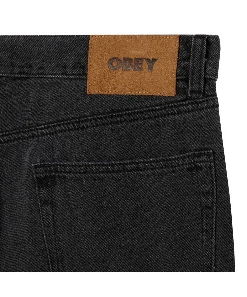 OBEY(オベイ)の「OBEY CLASSIC BAGGY DENIM(オベイ クラシック バギー デニム)(デニムパンツ・メンズ・ブラック系その他/カモフラージュ・30/32/34)」の4枚目の写真