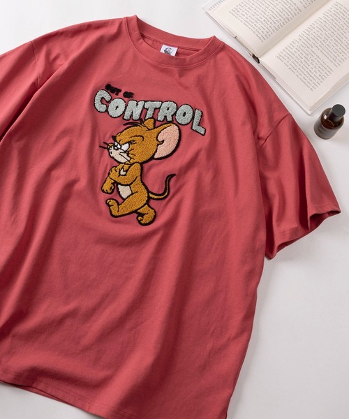 Tom&Jerry(トムアンドジェリー)の「【71】【TOM&JERRY/トムとジェリー】サガラ刺繍 クルーネックTシャツ/バックプリント/レディース(S)(Tシャツ/カットソー・レディース・ブラック/レッド/クリーム/ブルー/チャコールグレー/オフホワイト/オレンジ/カーキ・L/M)」の7枚目の写真
