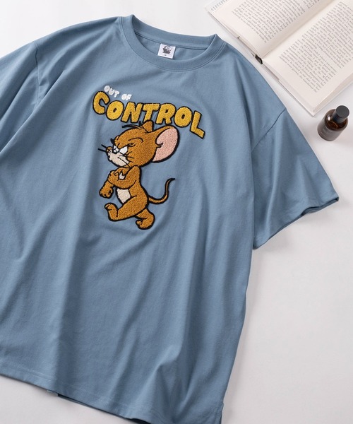 Tom&Jerry(トムアンドジェリー)の「【71】【TOM&JERRY/トムとジェリー】サガラ刺繍 クルーネックTシャツ/バックプリント/レディース(S)(Tシャツ/カットソー・レディース・ブラック/レッド/クリーム/ブルー/チャコールグレー/オフホワイト/オレンジ/カーキ・L/M)」の6枚目の写真