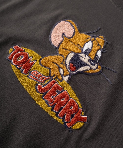 Tom&Jerry(トムアンドジェリー)の「【71】【TOM&JERRY/トムとジェリー】サガラ刺繍 クルーネックTシャツ/バックプリント/レディース(S)(Tシャツ/カットソー・レディース・ブラック/レッド/クリーム/ブルー/チャコールグレー/オフホワイト/オレンジ/カーキ・L/M)」の15枚目の写真