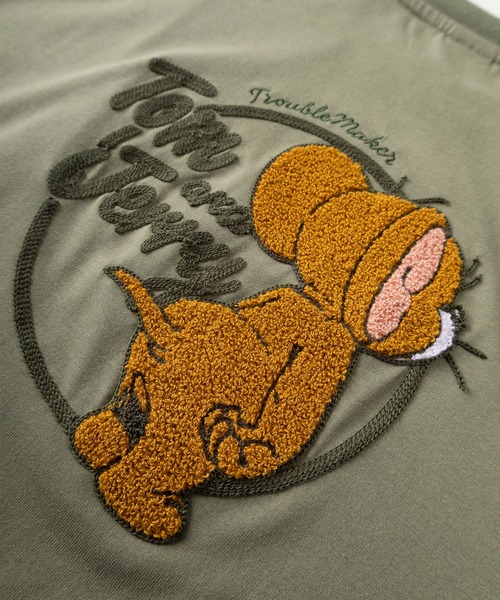 Tom&Jerry(トムアンドジェリー)の「【71】【TOM&JERRY/トムとジェリー】サガラ刺繍 クルーネックTシャツ/バックプリント/レディース(S)(Tシャツ/カットソー・レディース・ブラック/レッド/クリーム/ブルー/チャコールグレー/オフホワイト/オレンジ/カーキ・L/M)」の9枚目の写真