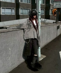 Never mind the XU | 【Never mind the XU】spray cross zip up hoodie / 【ネバーマインド ザ エックスユー】スプレークロスジップパーカー(パーカー)