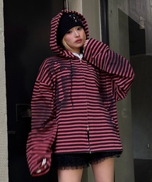 Never mind the XU | 【Never mind the XU】spray cross zip up hoodie / 【ネバーマインド ザ エックスユー】スプレークロスジップパーカー(パーカー)