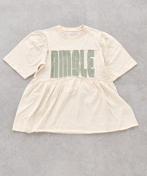 CIAOPANIC TYPY（チャオパニックティピー）の「【KIDS】《ジュニアサイズあり》厚盛ロゴ5分袖チュニックワンピ（ワンピース・キッズ・オフホワイト/チャコールグレー/グレー・150/130/110）」の9枚目の写真