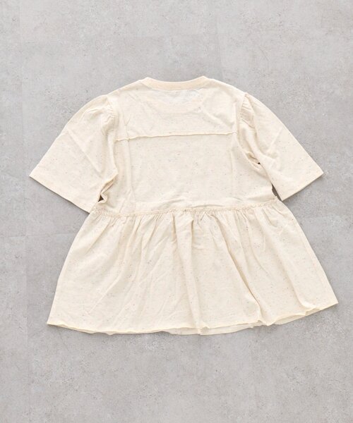 CIAOPANIC TYPY（チャオパニックティピー）の「【KIDS】《ジュニアサイズあり》厚盛ロゴ5分袖チュニックワンピ（ワンピース・キッズ・オフホワイト/チャコールグレー/グレー・150/130/110）」の10枚目の写真