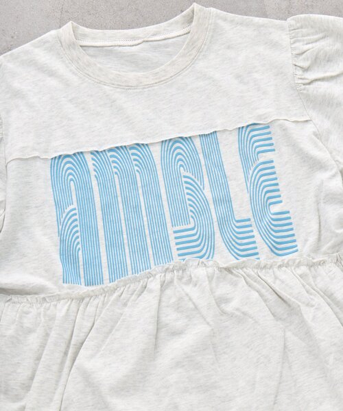 CIAOPANIC TYPY（チャオパニックティピー）の「【KIDS】《ジュニアサイズあり》厚盛ロゴ5分袖チュニックワンピ（ワンピース・キッズ・オフホワイト/チャコールグレー/グレー・150/130/110）」の16枚目の写真