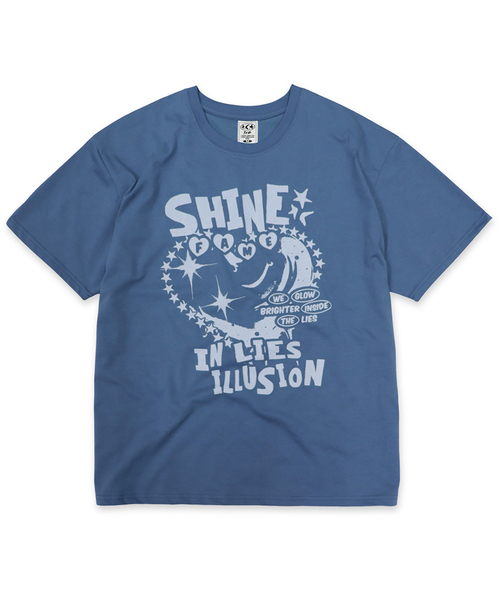 DEFYCLUBROBBERS(ディファイクラブロバース)の「シャインインライズイリュージョン 半袖Tシャツ (3色)(Tシャツ/カットソー・レディース・ブルー/バーガンディー/チャコール・MEDIUM/LARGE)」の3枚目の写真