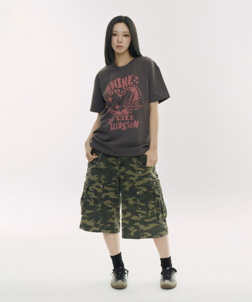 DEFYCLUBROBBERS(ディファイクラブロバース)の「シャインインライズイリュージョン 半袖Tシャツ (3色)(Tシャツ/カットソー・レディース・ブルー/バーガンディー/チャコール・MEDIUM/LARGE)」の8枚目の写真