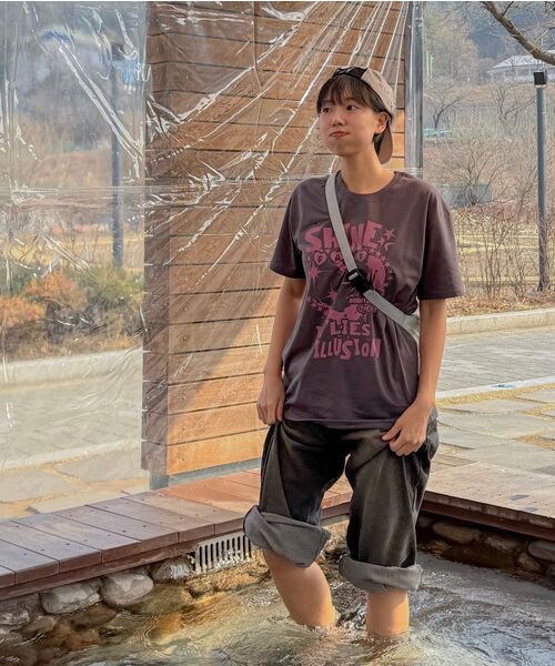 DEFYCLUBROBBERS(ディファイクラブロバース)の「シャインインライズイリュージョン 半袖Tシャツ (3色)(Tシャツ/カットソー・レディース・ブルー/バーガンディー/チャコール・MEDIUM/LARGE)」の11枚目の写真