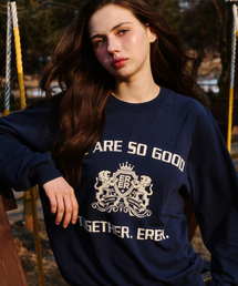 ERER（エルエル）の「College Vintage Raglan Sweatshirt Navy（スウェット）」