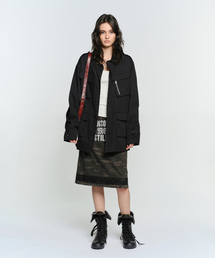 SUNBURNPROJECT（サンバーンプロジェクト）の「LOOSE FIT SAFARI JACKET, BLACK（ミリタリージャケット）」