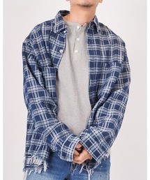 #Re:room（リルーム）の「チェックデニムシャツジャケット（デニムジャケット）」