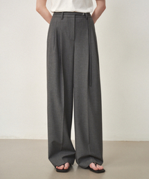 OSTKAKA（オストカーカ）の「ウールベルト付きワイドスラックスチャコール（スラックス）」