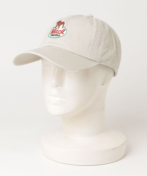 CALIFORNIA HAVE A NICE TIME !（カリフォルニアハブァナイスタイム）の「MACK TRUCKS PIGMENT LOW CAP 刺繍 ブルドック アメリカ 企業物 オールシーズン（キャップ・メンズ・ブラック/ベージュ/グリーン・FREE）」の3枚目の写真