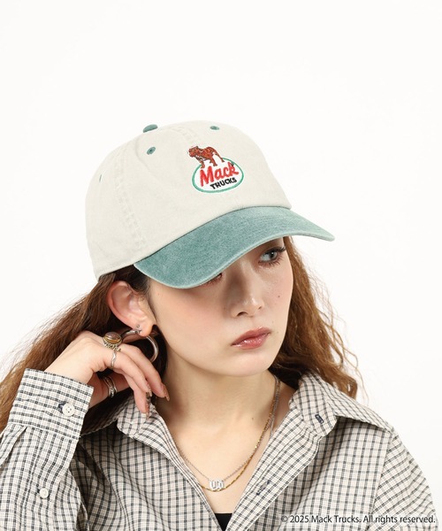 MACK TRUCKS PIGMENT LOW CAP 刺繍 ブルドック アメリカ 企業物 オール