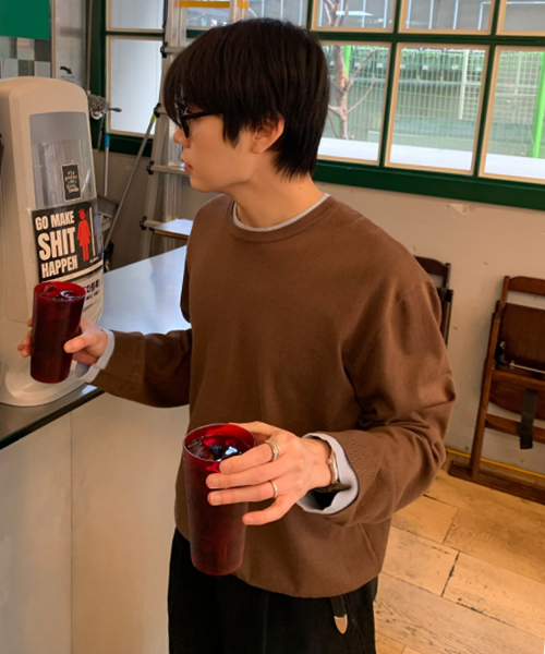 Soft Relay round knit [brown]
