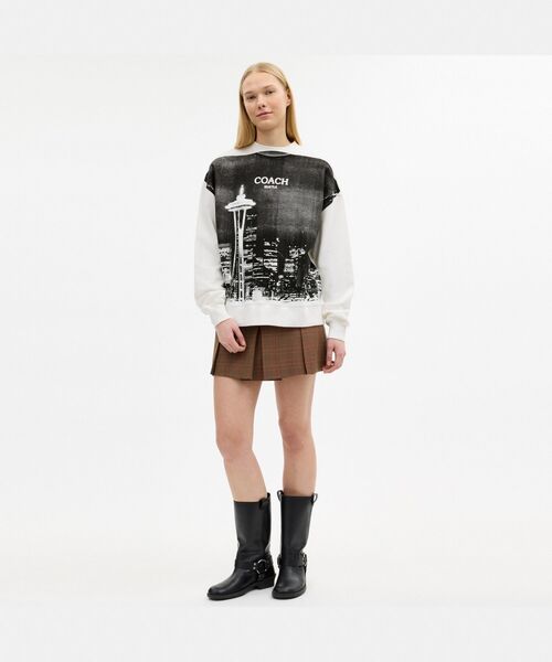 COACH(コーチ)の「ポストカード クルーネック スウェットシャツ(スウェット・レディース・ホワイト系その他・SMALL/MEDIUM)」の4枚目の写真