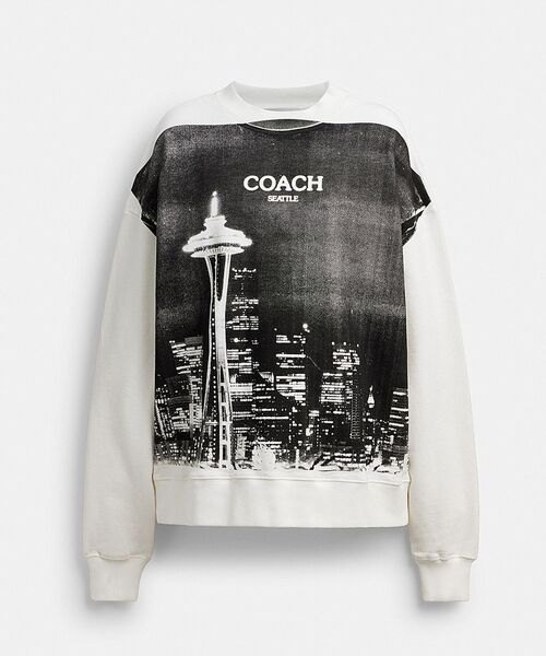 COACH(コーチ)の「ポストカード クルーネック スウェットシャツ(スウェット・レディース・ホワイト系その他・SMALL/MEDIUM)」の5枚目の写真