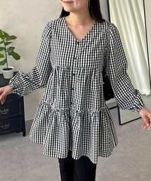 prose verse | ミドル丈裾フリルティアードブラウス(シャツ/ブラウス)