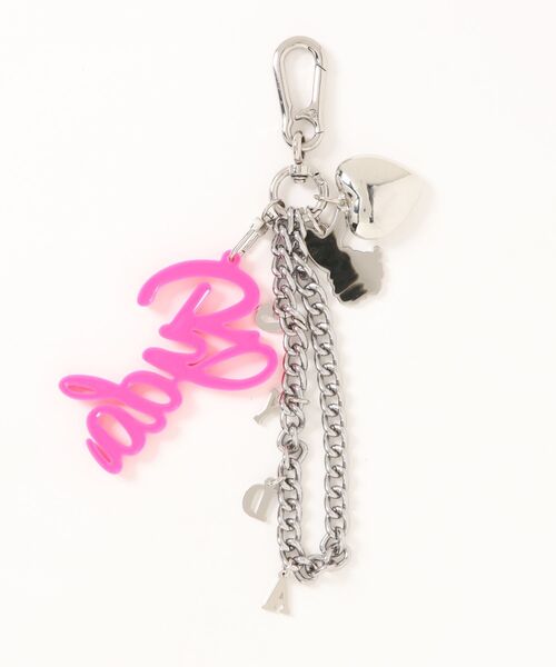 GYDA（ジェイダ）の「【GYDA/ジェイダ】 巾着付きビッグロゴチャーム（キーホルダー・レディース・ブラック/ピンク・FREE）」の3枚目の写真