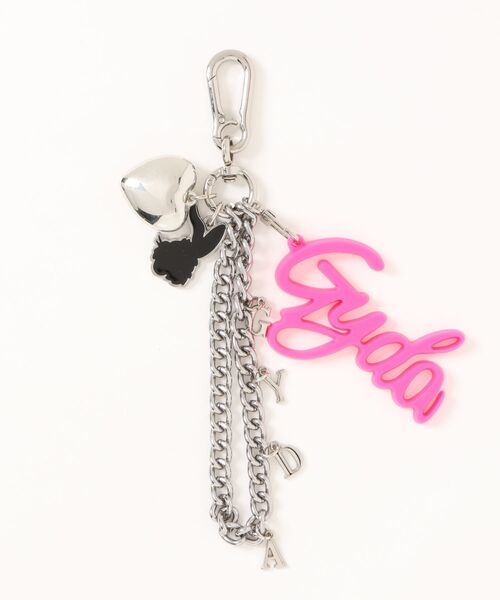 GYDA（ジェイダ）の「【GYDA/ジェイダ】 巾着付きビッグロゴチャーム（キーホルダー・レディース・ブラック/ピンク・FREE）」の4枚目の写真