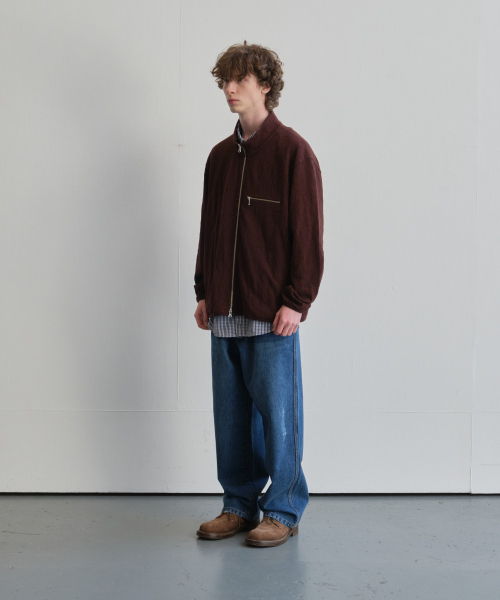 HORLISUN（ホーリーサン）の「Baxter Slub Zip Up Jacket Dark Brown（ブルゾン・メンズ・その他・SMALL/MEDIUM/LARGE）」の7枚目の写真