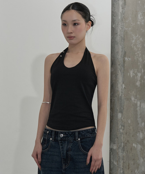 ZIZEMUSEUM(ジゼミュージアム)の「MULTIWAY STRAP HALTER TOP (BLACK)(Tシャツ/カットソー・レディース・その他・SMALL/MEDIUM)」の1枚目の写真