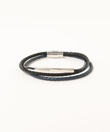 MONOCHROME（モノクローム）の「ステンレススリムバートリプルレザーブレスレット（ブレスレット）」