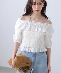 ◆2WAYオフショルペプラムブラウス