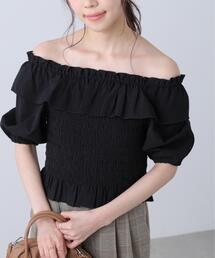 ◆2WAYオフショルペプラムブラウス