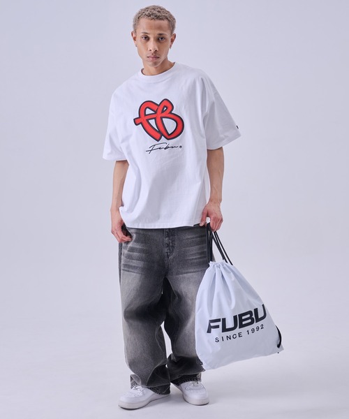 FUBU( フブ)の「FUBU フブ Knapsack/ナップサック(バックパック/リュック・メンズ・ホワイト/ブラック・FREE)」の3枚目の写真