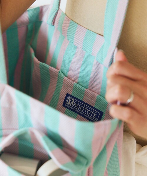 ROOTOTE(ルートート)の「ROOTOTE/ルートート SNミディアム リサイクルコットンF トートバッグ(トートバッグ・レディース・オレンジ/サックスブルー/ブラック・ONE SIZE)」の18枚目の写真