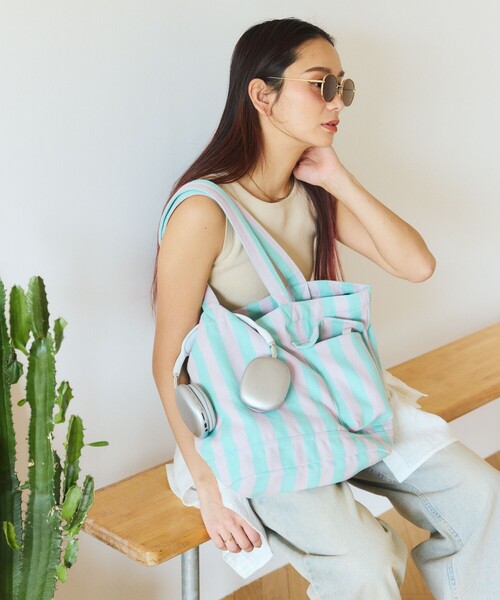 ROOTOTE(ルートート)の「ROOTOTE/ルートート SNミディアム リサイクルコットンF トートバッグ(トートバッグ・レディース・オレンジ/サックスブルー/ブラック・ONE SIZE)」の22枚目の写真