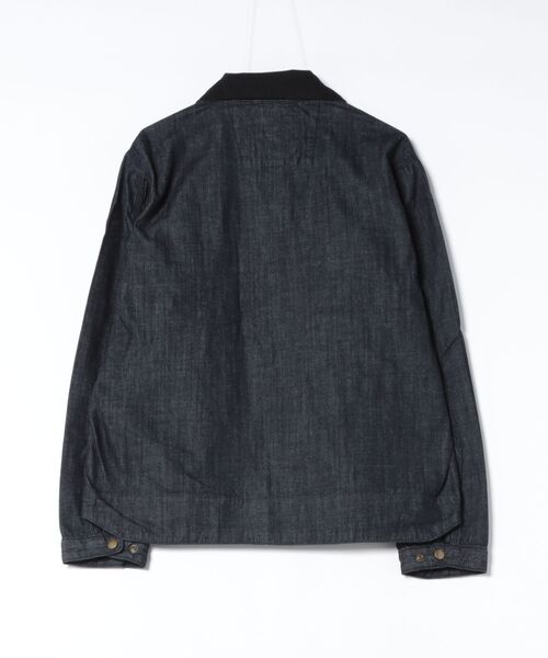 HOUSTON（ヒューストン）の「HOUSTON/ヒューストン Denim Zip Work Jacket/オーバーサイズ デニム 襟コーデュロイ ワークジャケット/UT-HS51590（ブルゾン・メンズ・インディゴブルー/ブルー系その他・40/42）」の3枚目の写真