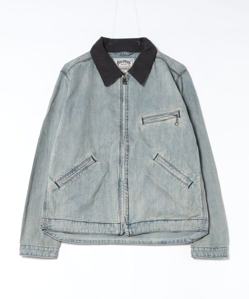 HOUSTON（ヒューストン）の「HOUSTON/ヒューストン Denim Zip Work Jacket/オーバーサイズ デニム 襟コーデュロイ ワークジャケット/UT-HS51590（ブルゾン・メンズ・インディゴブルー/ブルー系その他・40/42）」の12枚目の写真
