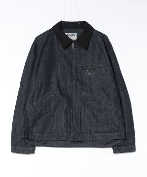 HOUSTON（ヒューストン）の「HOUSTON/ヒューストン Denim Zip Work Jacket/オーバーサイズ デニム 襟コーデュロイ ワークジャケット/UT-HS51590（ブルゾン・メンズ・インディゴブルー/ブルー系その他・40/42）」の11枚目の写真