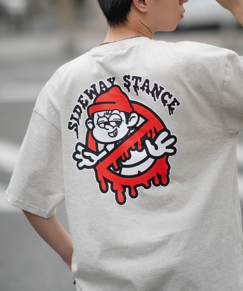 En serio TOKYO(エンソリオトーキョー)の「【SIDEWAYSTANCE】半袖ゴーストバスターズプリントTシャツ SIDE23-070/SIDE23-116(Tシャツ/カットソー・メンズ・ブラック/カーキ/ホワイト/パープル/ダークブルー/オートミール・LARGE/X-LARGE/SMALL/MEDIUM)」の3枚目の写真