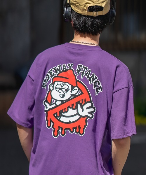 En serio TOKYO(エンソリオトーキョー)の「【SIDEWAYSTANCE】半袖ゴーストバスターズプリントTシャツ SIDE23-070/SIDE23-116(Tシャツ/カットソー・メンズ・ブラック/カーキ/ホワイト/パープル/ダークブルー/オートミール・LARGE/X-LARGE/SMALL/MEDIUM)」の6枚目の写真