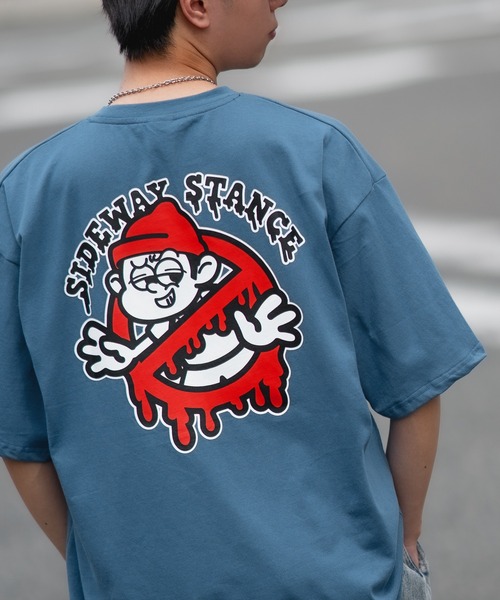 En serio TOKYO(エンソリオトーキョー)の「【SIDEWAYSTANCE】半袖ゴーストバスターズプリントTシャツ SIDE23-070/SIDE23-116(Tシャツ/カットソー・メンズ・ブラック/カーキ/ホワイト/パープル/ダークブルー/オートミール・LARGE/X-LARGE/SMALL/MEDIUM)」の5枚目の写真