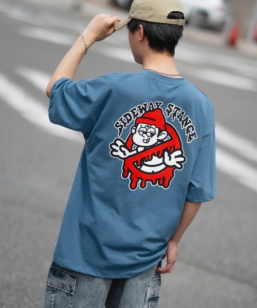 En serio TOKYO(エンソリオトーキョー)の「【SIDEWAYSTANCE】半袖ゴーストバスターズプリントTシャツ SIDE23-070/SIDE23-116(Tシャツ/カットソー・メンズ・ブラック/カーキ/ホワイト/パープル/ダークブルー/オートミール・LARGE/X-LARGE/SMALL/MEDIUM)」の18枚目の写真