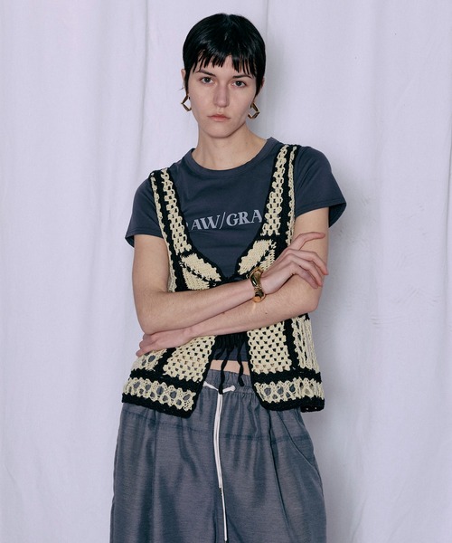 MAISON SPECIAL(メゾンスペシャル)の「Crochet Vest/クロシェベスト(ベスト・レディース・ライム/ブルー/ブラック・FREE)」の20枚目の写真