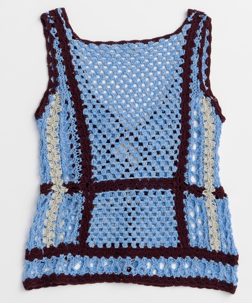 MAISON SPECIAL(メゾンスペシャル)の「Crochet Vest/クロシェベスト(ベスト・レディース・ライム/ブルー/ブラック・FREE)」の18枚目の写真