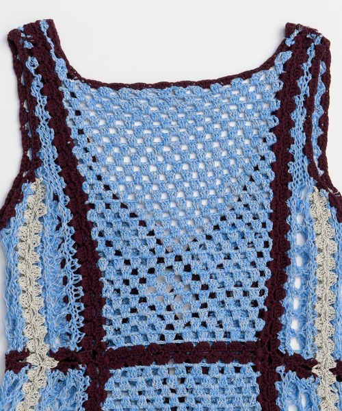 MAISON SPECIAL(メゾンスペシャル)の「Crochet Vest/クロシェベスト(ベスト・レディース・ライム/ブルー/ブラック・FREE)」の7枚目の写真
