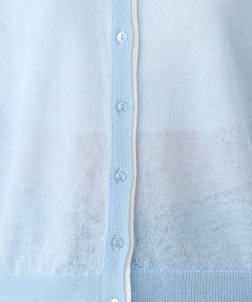 CIAOPANIC TYPY（チャオパニックティピー）の「2wayレイヤードライク配色5分袖シアーニットカーデ（カーディガン/ボレロ・レディース・レッド/イエロー/ブラック/サックスブルー・ONE SIZE）」の15枚目の写真