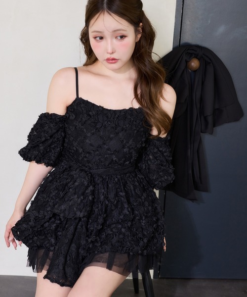 Black Ribbon Collection】バックリボンミニワンピース（ワンピース