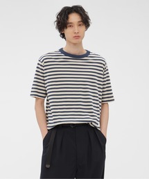 MHL. | COTTON LINEN STRIPE JERSEY(Tシャツ/カットソー)