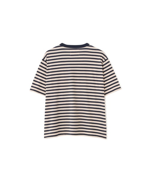 MHL.（エムエイチエル）の「COTTON LINEN STRIPE JERSEY（Tシャツ/カットソー・メンズ・ブルー・MEDIUM/LARGE）」の5枚目の写真
